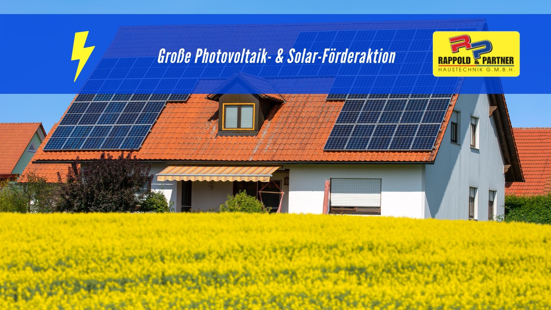 große photovoltaik analgen und solaraktion