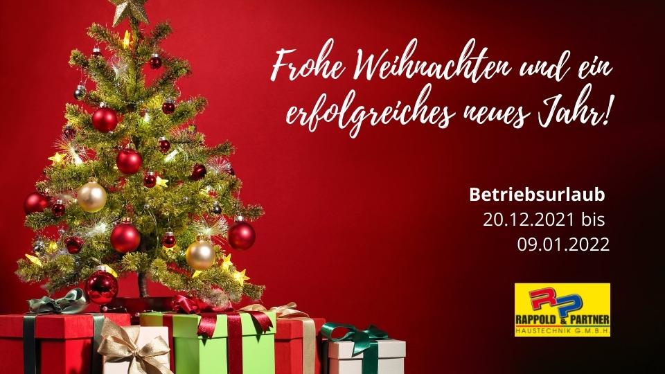 Weihnachten Betriebsurlaub 2021